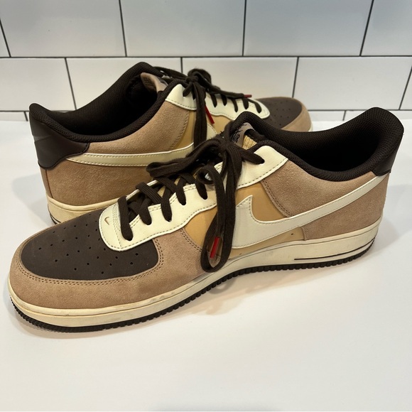 Nike Air Force 1 Low LV8 EMB Hemp Baroque Brown Coconut Milk  Size 15 - Picture 6 of 10